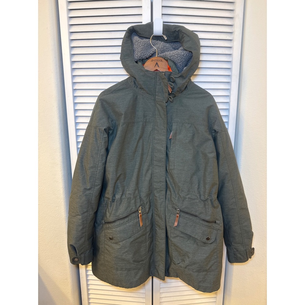 Columbia Interchange Omni-Heat 3-in-1 Parka Jacket Olive Green Women XL